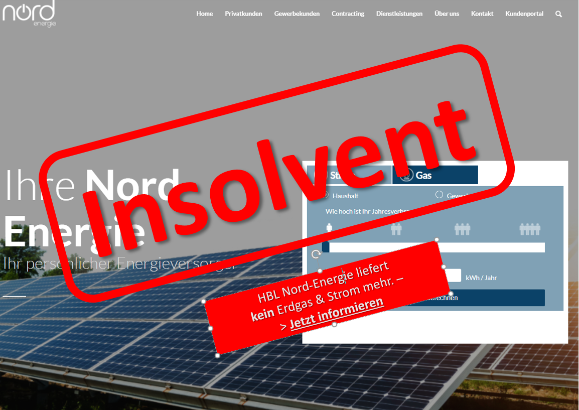 HBL Nord Energie Insolvenz betroffen? - EFI-NET: Portal für den  professionellen Energieeinkauf